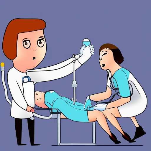 nurse placing the patient in the nursing trendelenburg position.not mutation ,not deformed ,not 3arms .Nice face .beautifull face beautifull eyes .not ugly face ,cartoon 