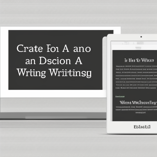 Create me a simple design what has to do with ebook writing