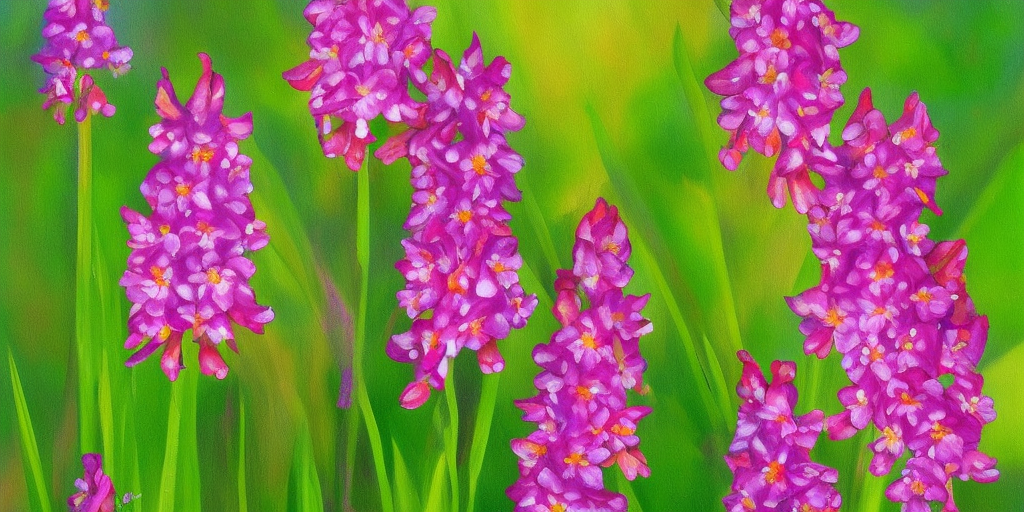 painting Rocket Orchid Blossom