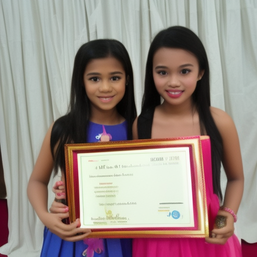 two preteen actcess malay in award