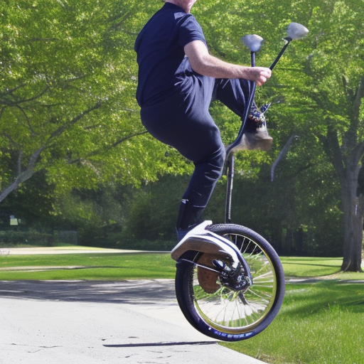 Eric Smith riding a unicycle