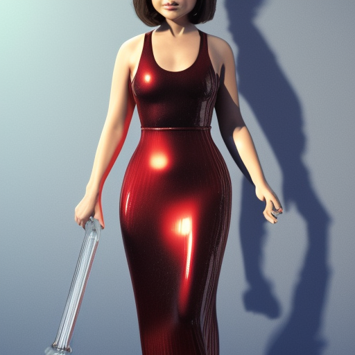 Jenna Coleman curvy feminine muscle strong wearing an elegant elaborate tight latex-nylon-leather sequined tube gown with red highlights, thin-waist, cgsociety, photorealistic, sublime-comforting ambience, 16k, smooth, sharp focus, trending on ArtStation, volumetric lighting, bikini, worksafe