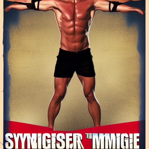 sting the wrestler posing as an American ninja warrior. symmetric face, front facing, photorealistic, 