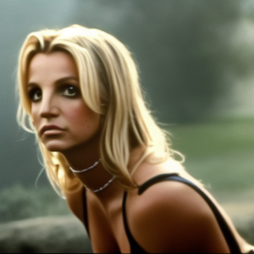 Realistic movie still of britney spears in the godfather