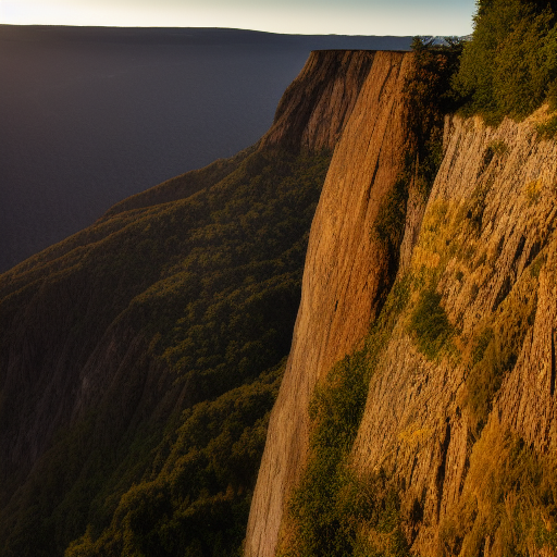 Landscape photo of a cliff at morning