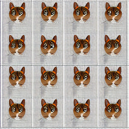 a 9 x 9 grid of cat images
