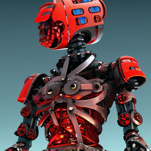 samurai robot futuristic gory