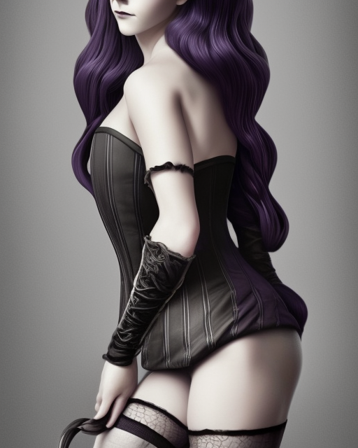 full shot portrait painting of very beautiful emma watson standing as black violet maiden in stockings corset noir streets, character design by mark ryden and pixar and hayao miyazaki, unreal 5, daz, hyperrealistic, octane render, cosplay, rpg portrait, dynamic lighting, intricate detail, cinematic