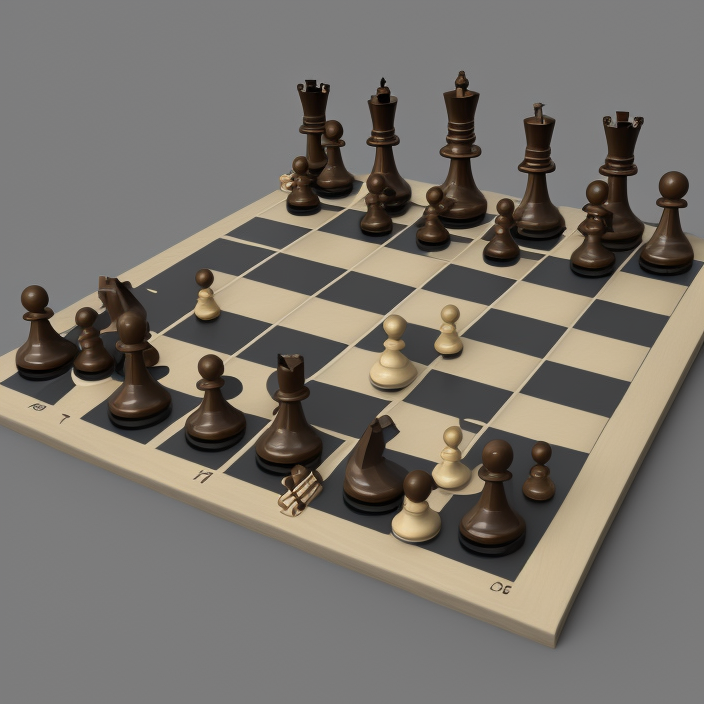 a art deco piece of chess,3d render