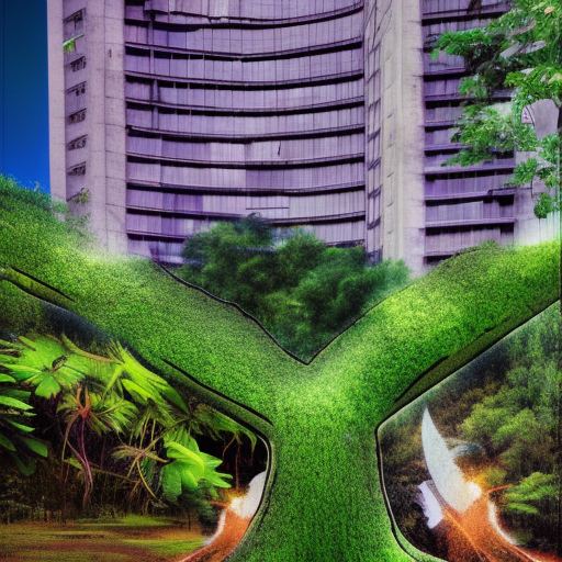 earth reviving after human extinction, a new beginning, nature taking over buildings, animal kingdom, harmony, peace, earth balanced --version 3 --s 1250 --uplight --ar 4:3 --no text, blur