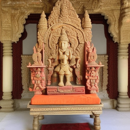 ancient hindu palace throne 