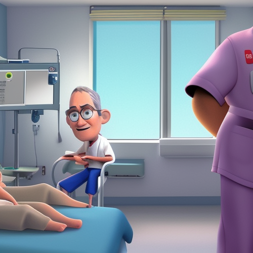 Nurse man in the hospital .cartoon,Pixar 
