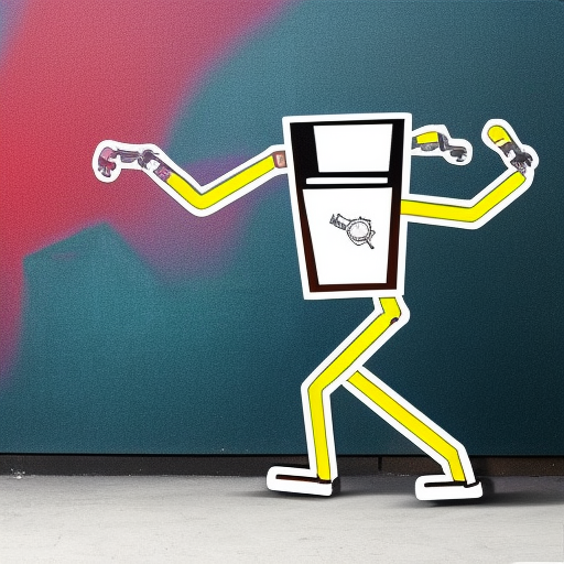 break dancing gangsta robot