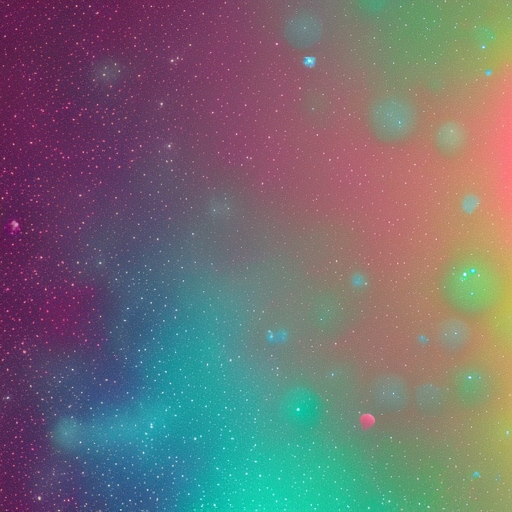 Whimsical teal pink and purple bubbles in space, 4k hdr