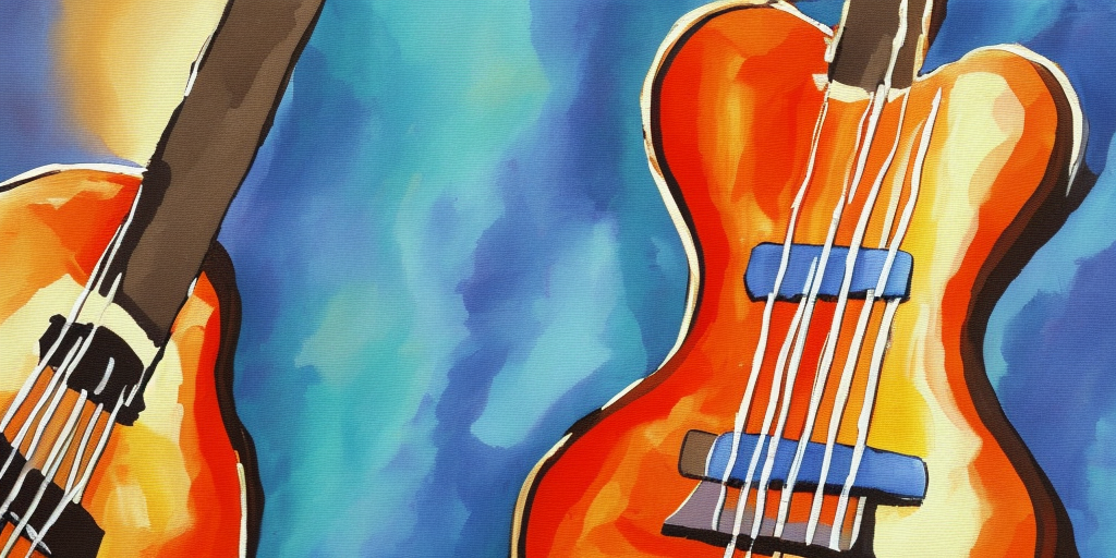 a painting of a Guitar Transformer