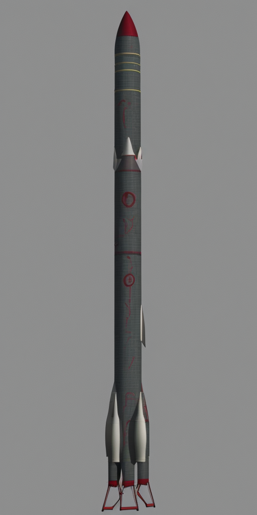 a artstation of A rocket turns into a phallus