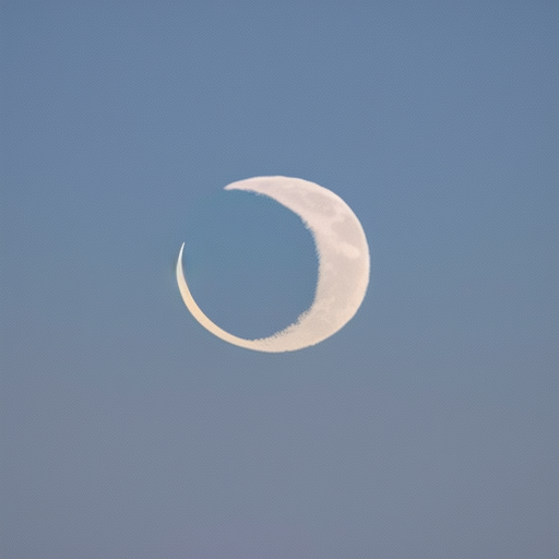 crescent moon sky moon stars 8k high res atmospheric day white moon