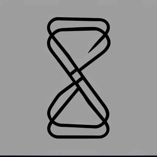 DNA double helix with devil horns simple flat logo