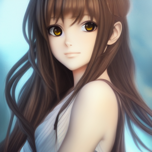 portrait of beautiful young anime girl, cute-fine-face, pretty face, realistic shaded Perfect face, fine details. Anime, final fantasy, highly detailed, artstation, illustration, art by Kelsey Beckett, [ear]