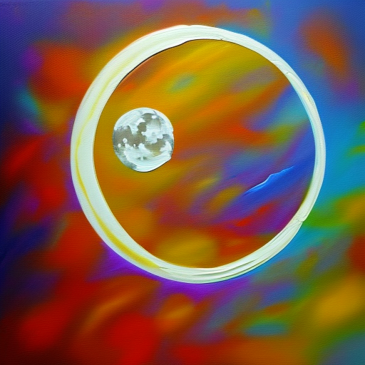 moon abstract painting