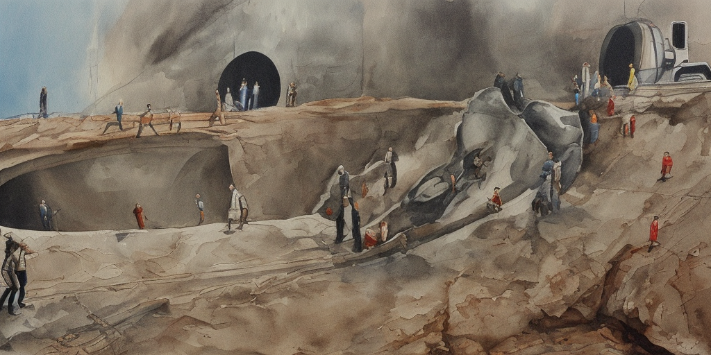 a painting of What really happened to the tunnel? 
