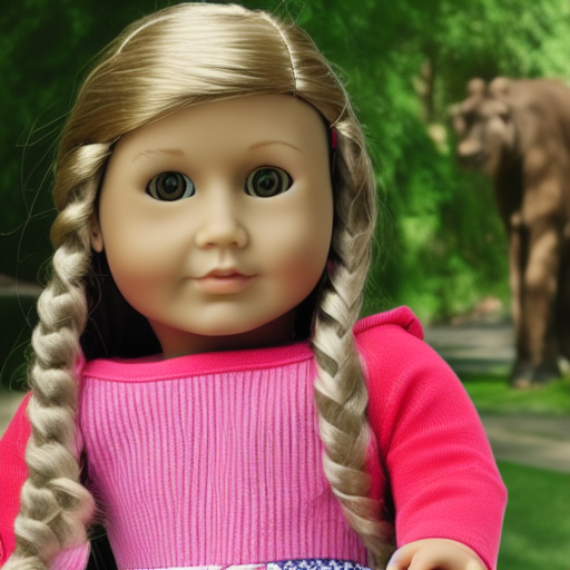 An American Girl Doll at the zoo 