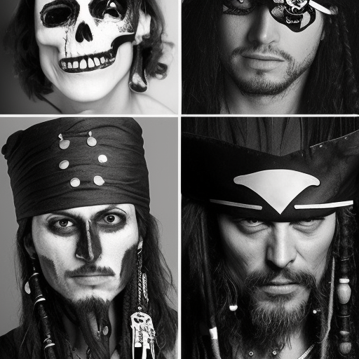 tribe, black and white, pirate
