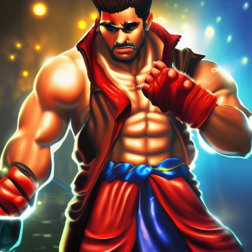 portrait of Rudra, character of Streets of Rage Remake