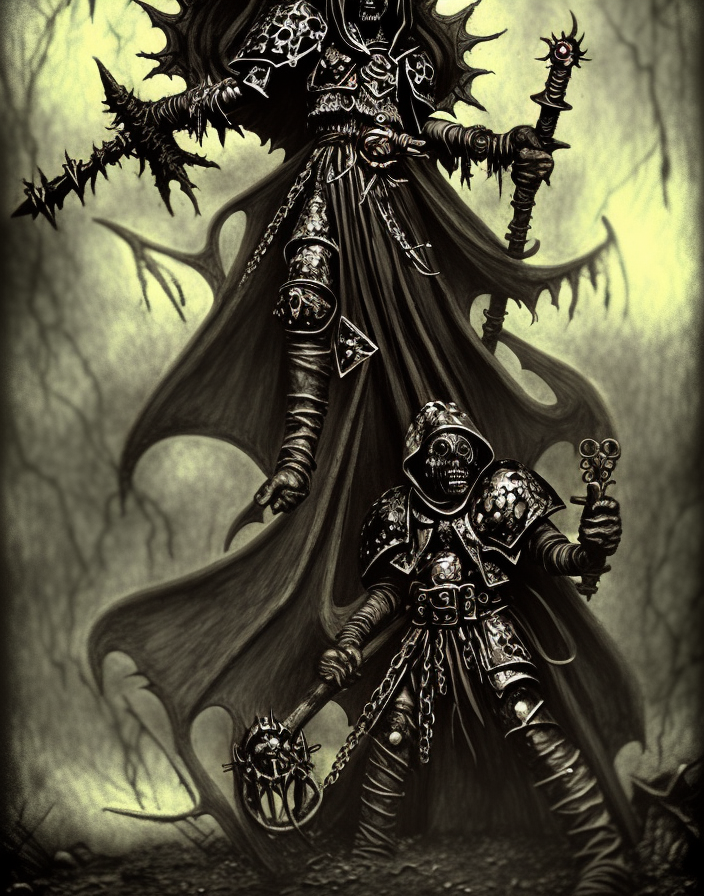 black mage of Belakor, Warhammer fantasy, creepy, grim-dark, gritty, realistic, illustration, high definition
