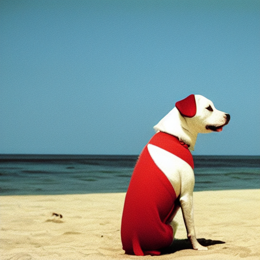 andy warhol dog in the beach