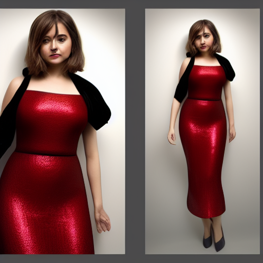 Jenna Coleman curvy feminine wearing an elegant elaborate tight latex-nylon-leather sequined tube gown with red highlights, thin-waist, cgsociety, photorealistic, sublime-comforting ambience, 16k, smooth, sharp focus, trending on ArtStation, volumetric lighting, fully clothed, worksafe