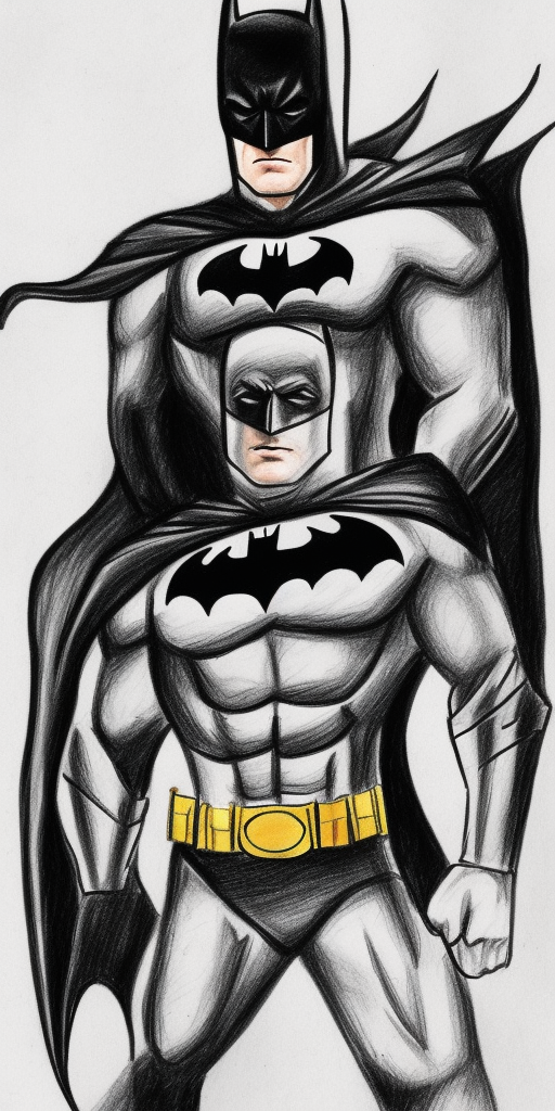 a drawing of Batman