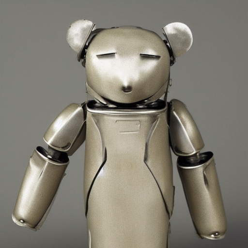 ( ( ( ( ( 1 9 5 0 s retro future robot android aluminum teddy bear. muted colors. ) ) ) ) ) by jean - baptiste monge!!!!!!!!!!!!!!!!!!!!!!!!!!!!!!