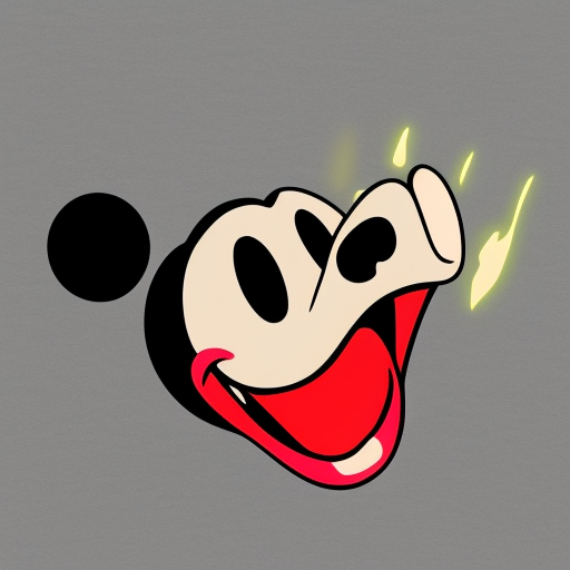 evil sharp toothed mickey parody