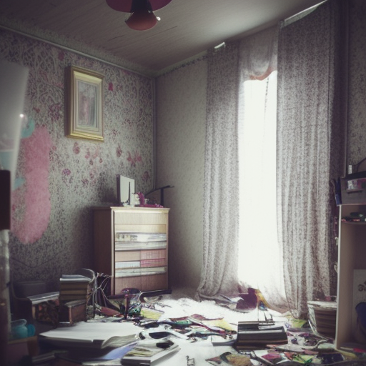 {masterpiece}, beautiful detailed room, highres, drawing tablet, detailed background, otaku room, attic, computer tower, light particles, light bulb, {{{{{wooden furniture}}}}}, {{{{messy room}}}}, {{{vintage}}}, production art, white theme, {{{{potted plants}}}}, {{{{{digital art studio}}}}}, wide angle, white curtain, high key, tile roof, glowing light, {cinematic lighting}, {{{wind blowing}}}, botanical garden, hanging plant, sun roof, {{{{{{{{{{{small narrow room}}}}}}}}}}}, {{{{{{{furniture}}}}}}}, crowded