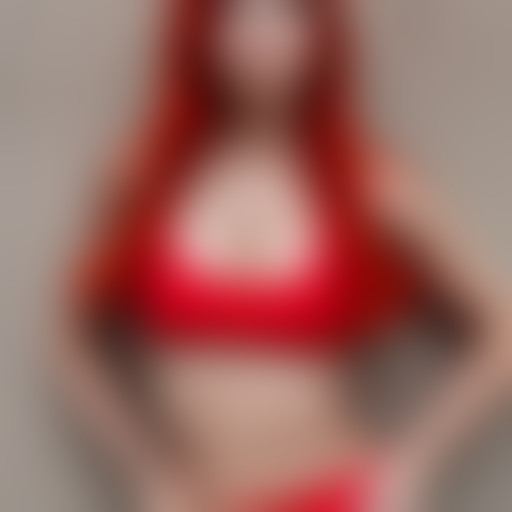 girl age 20 years realistic red hair beautyful bikini