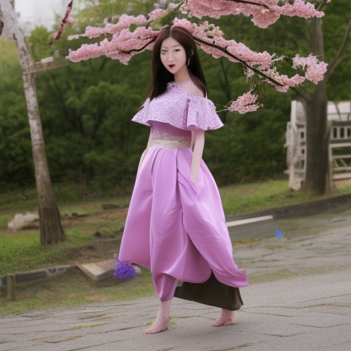 1girl, (ulzzang-6500:0.7), kpop idol, yae miko, detached sleeves, bare shoulders, pink hair, long hair, japanese clothes, best quality, (painting:1.5), (hair ornament:1.35), jewelry, purple eyes, earrings, breasts, torii, cherry blossoms, lantern light, depth of field, detailed face, face focus, ribbon_trim, (looking at viewer:1.25), nontraditional miko, shiny skin, long sleeves, smile, thick lips, game cg, hands on lips, east asian architecture, (blurry background:1.2), sitting, upper body