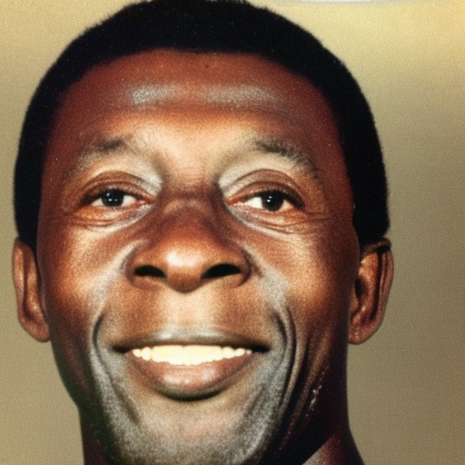 image of the ex-player pelé with his real face.