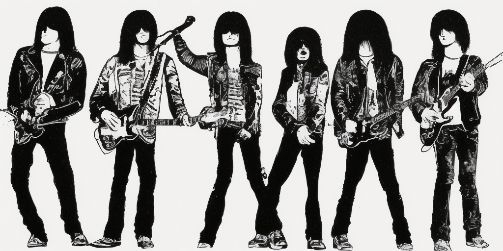 a ink drawing of Not Ramones