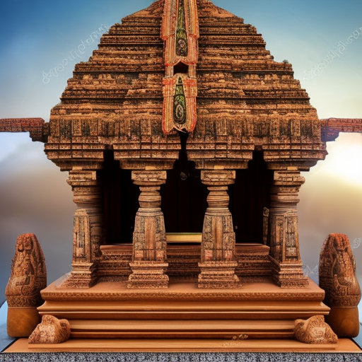 Ancient, Hindu Temple, Altar, Natural Lighting, Photo Realistic 