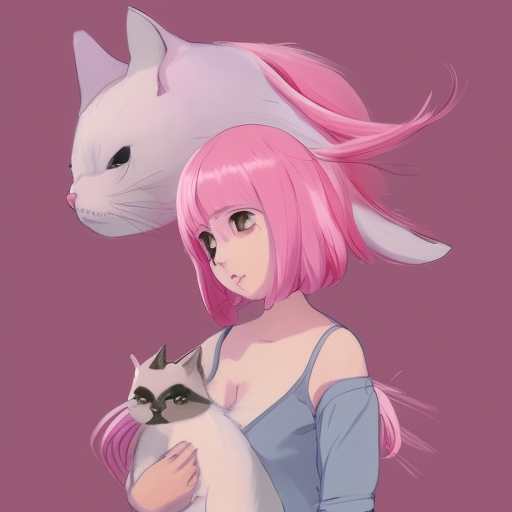 curvy, chubby, female anthro cat, long pink hair, cute, female anthro character, digital painting, smooth, sharp focus, illustration, fine details, anime masterpiece by Studio Ghibli, sharp high-quality anime illustration in style of Ghibli, Ilya Kuvshinov, Artgerm, anime, pink hair, cat ears, beautiful, sexy