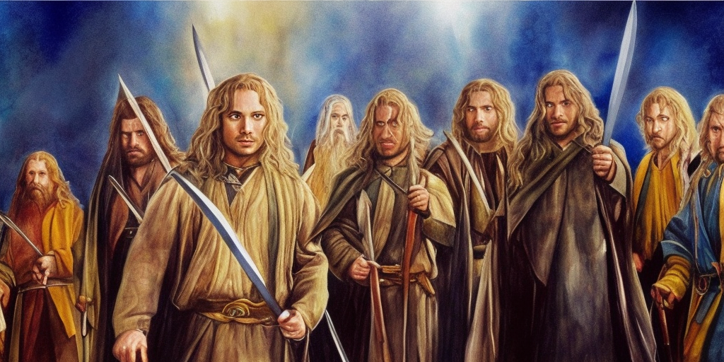 a painting of The Lord of the Rings
