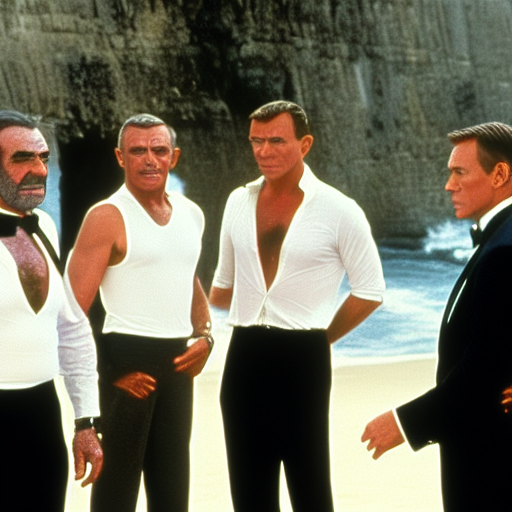 Sean Connery, Pierce Brosnan and Daniel Craig in a James Bond reunion