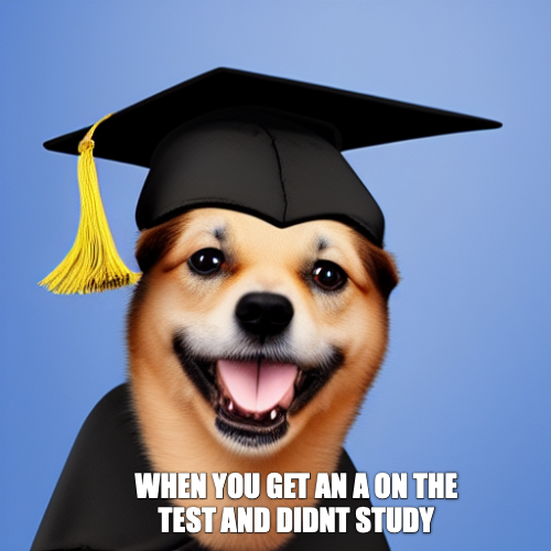 cute dog wearing a graduation hat smiling
