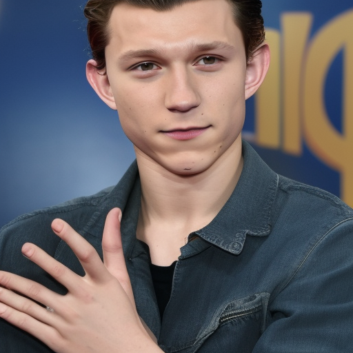 tom holland with his hands turned into feet