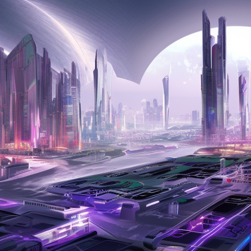 a futuristic city in the year 2023
