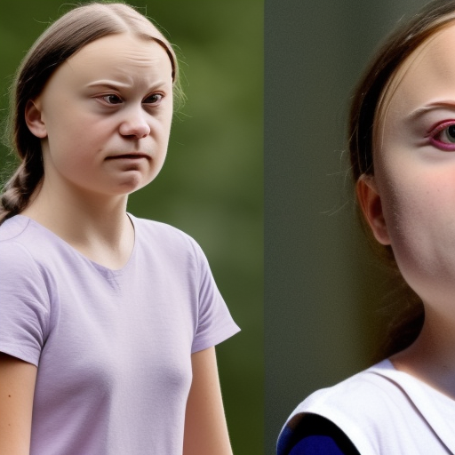Fat faced Greta Thunberg