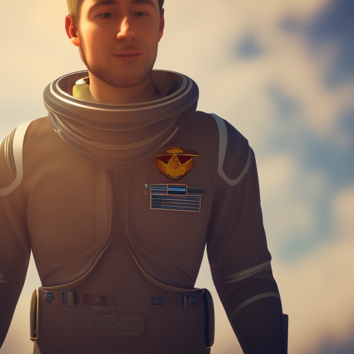 spaceship pilot, beautiful young bretonian man, photorealistic, 4k