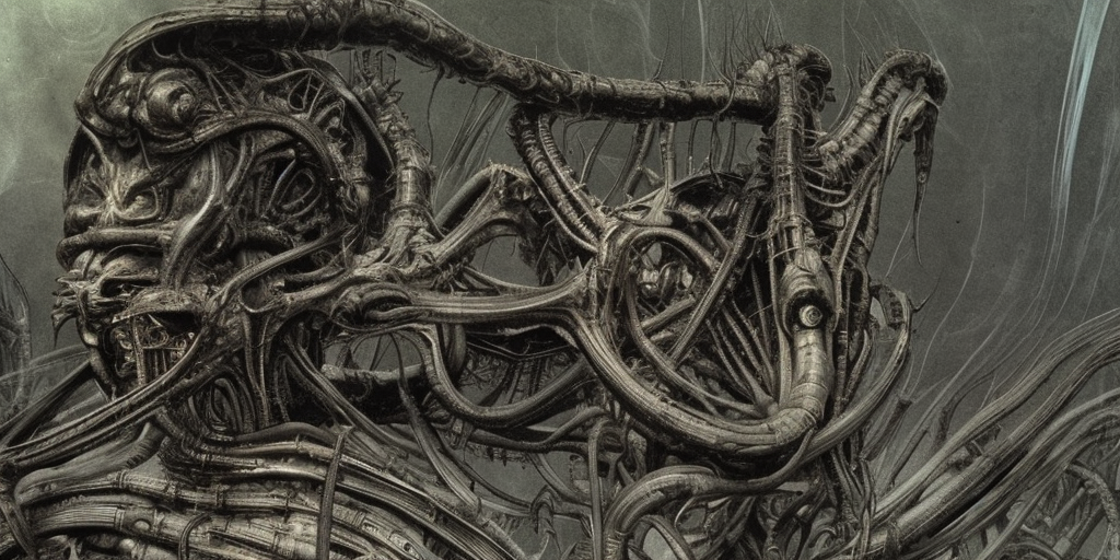 a H.R. Giger of a burning planet