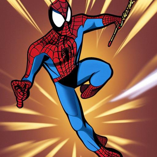 Spiderman with beam sword